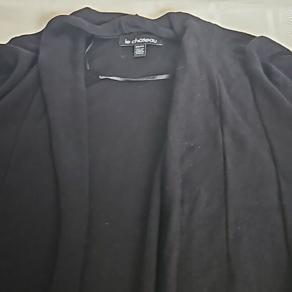 Le Chateau Casual Open-Front Cardigan Black XS - Picture 11 of 16